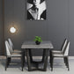Industrial Dining Rectangle Table Sintered Stone Table with Metal Legs for Kitchen