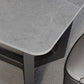 Industrial Dining Rectangle Table Sintered Stone Table with Metal Legs for Kitchen