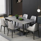 Industrial Dining Rectangle Table Sintered Stone Table with Metal Legs for Kitchen