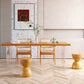 Rectangle Acrylic Base Dining Table Modern Pine Wood Table for Dining Room