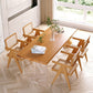 Rectangle Acrylic Base Dining Table Modern Pine Wood Table for Dining Room