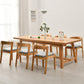 Rectangle Trestle Base Dining Table Medieval Modern Style Pine Wood Table for Kitchen