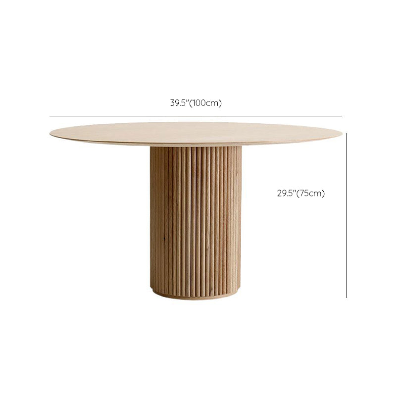 Round Pedestal Base Dining Table Modern Wood Table for Dining Room Clearhalo 'Dining Tables & Seating' 'Dining Tables' 'dining_table' 'furn' 'furn_dining_table' 'Furniture' 'Kitchen & Dining Furniture' 6347255