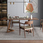 Rectangle Double Base Dining Table Modern Pine Wood Table for Living Room Kitchen