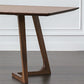 Rectangle Double Base Dining Table Modern Pine Wood Table for Living Room Kitchen