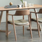 Rectangle Double Base Dining Table Modern Pine Wood Table for Living Room Kitchen