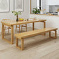 Rectangle Double Pedestal Dining Table Modern Pine Wood Table for Kitchen Dining Room 70.9"L x 31.5"W x 29.5"H Without Chairs Clearhalo 'Dining Tables & Seating' 'Dining Tables' 'dining_table' 'furn' 'furn_dining_table' 'Furniture' 'Kitchen & Dining Furniture' 6347274