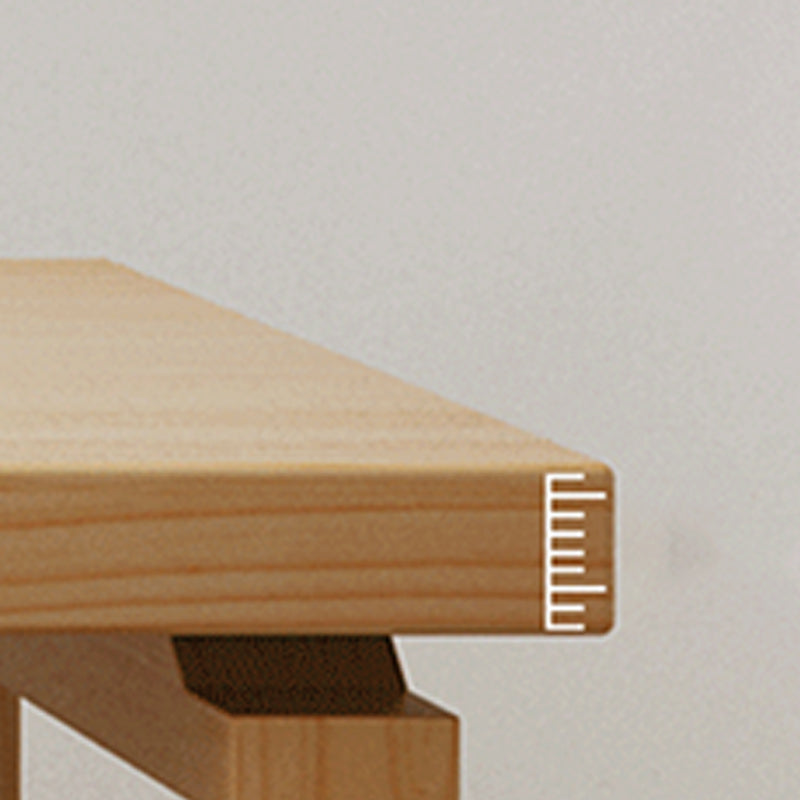 Rectangle Double Pedestal Dining Table Modern Pine Wood Table for Kitchen Dining Room Clearhalo 'Dining Tables & Seating' 'Dining Tables' 'dining_table' 'furn' 'furn_dining_table' 'Furniture' 'Kitchen & Dining Furniture' 6347279