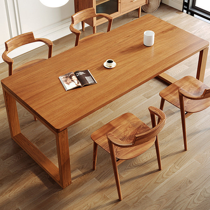 Glam Dining Wood Table Rectangle Table with Wooden Legs for Home Use 47.2"L x 27.6"W x 29.5"H Without Chairs Clearhalo 'Dining Tables & Seating' 'Dining Tables' 'dining_table' 'furn' 'furn_dining_table' 'Furniture' 'Kitchen & Dining Furniture' 6347339