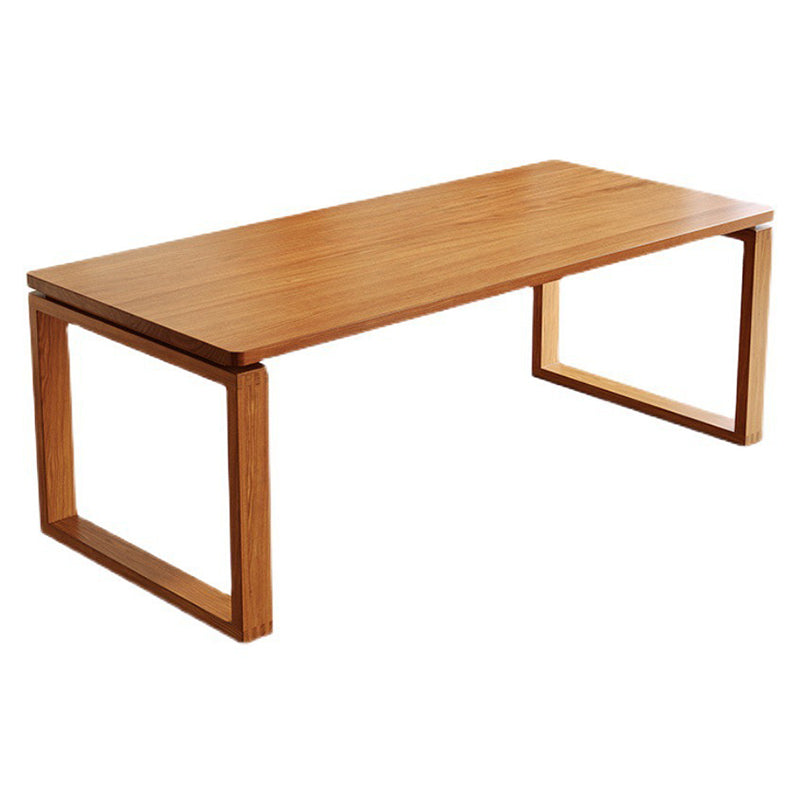 Glam Dining Wood Table Rectangle Table with Wooden Legs for Home Use Without Chairs Clearhalo 'Dining Tables & Seating' 'Dining Tables' 'dining_table' 'furn' 'furn_dining_table' 'Furniture' 'Kitchen & Dining Furniture' 6347343
