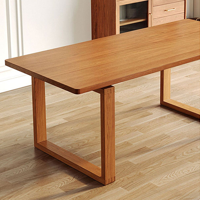 Glam Dining Wood Table Rectangle Table with Wooden Legs for Home Use Clearhalo 'Dining Tables & Seating' 'Dining Tables' 'dining_table' 'furn' 'furn_dining_table' 'Furniture' 'Kitchen & Dining Furniture' 6347344