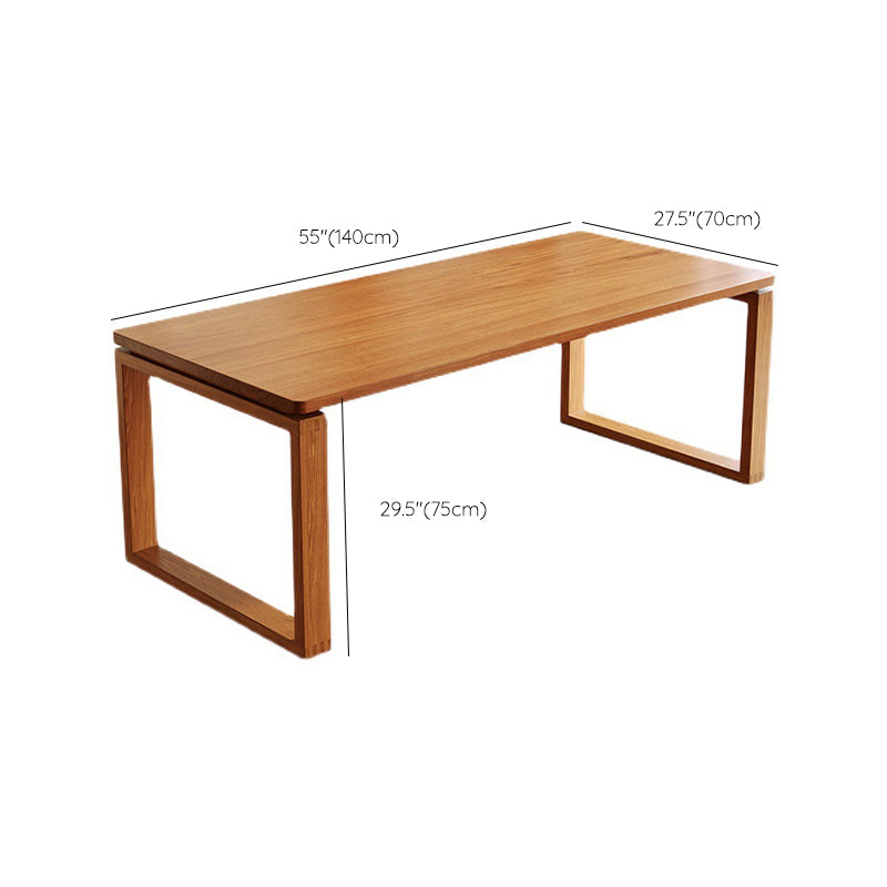 Glam Dining Wood Table Rectangle Table with Wooden Legs for Home Use Clearhalo 'Dining Tables & Seating' 'Dining Tables' 'dining_table' 'furn' 'furn_dining_table' 'Furniture' 'Kitchen & Dining Furniture' 6347348