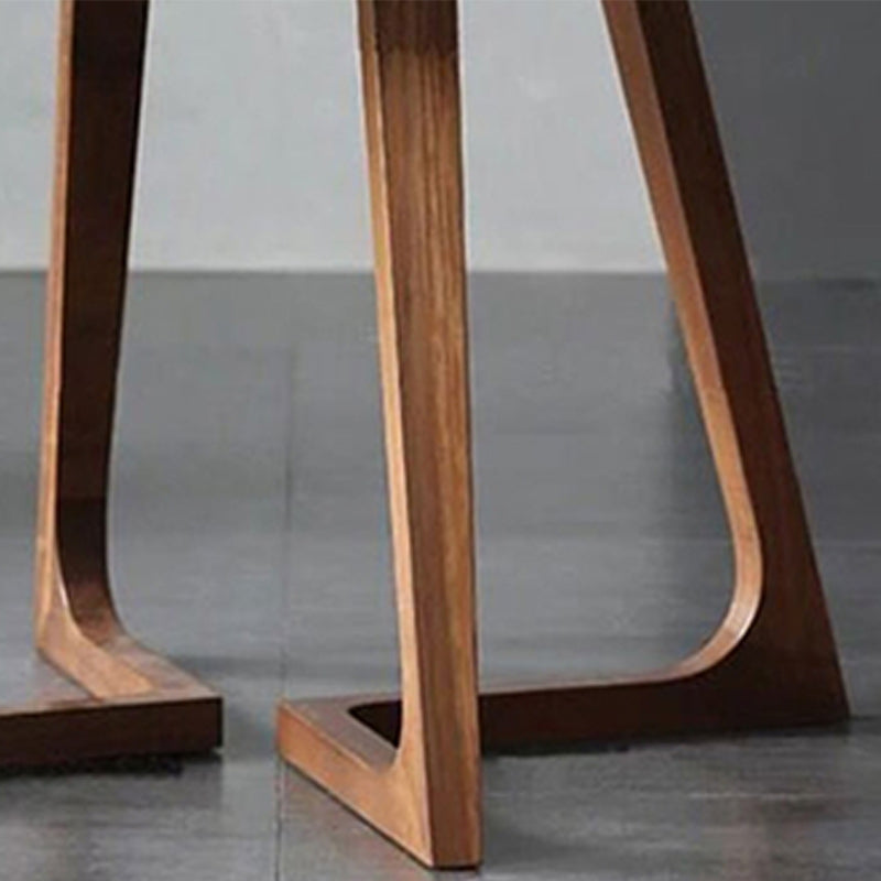 Round Double Base Dining Table Modern Pine Wood Table for Kitchen Clearhalo 'Dining Tables & Seating' 'Dining Tables' 'dining_table' 'furn' 'furn_dining_table' 'Furniture' 'Kitchen & Dining Furniture' 6347361