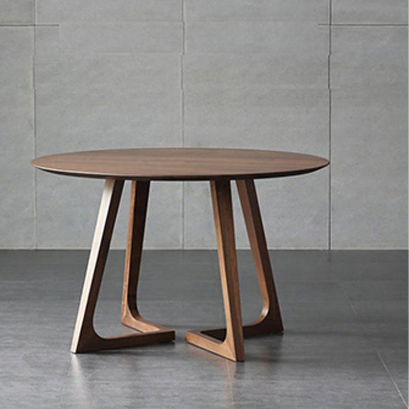 Round Double Base Dining Table Modern Pine Wood Table for Kitchen Clearhalo 'Dining Tables & Seating' 'Dining Tables' 'dining_table' 'furn' 'furn_dining_table' 'Furniture' 'Kitchen & Dining Furniture' 6347363