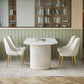 Contemporary Sintered Stone Dining Table Double Pedestal Table for Home Use Clearhalo 'Dining Tables & Seating' 'Dining Tables' 'dining_table' 'furn' 'furn_dining_table' 'Furniture' 'Kitchen & Dining Furniture' 6347370