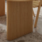 Modern Dining Table Wooden Oval Table with Wooden Legs for Home Use