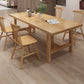 Glam Dining Table Wooden Rectangle Table with Wooden Legs for Home Use 63"L x 27.6"W x 29.5"H Without Chairs Clearhalo 'Dining Tables & Seating' 'Dining Tables' 'dining_table' 'furn' 'furn_dining_table' 'Furniture' 'Kitchen & Dining Furniture' 6347405