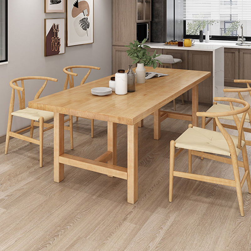Glam Dining Table Wooden Rectangle Table with Wooden Legs for Home Use 70.9"L x 31.5"W x 29.5"H Without Chairs Clearhalo 'Dining Tables & Seating' 'Dining Tables' 'dining_table' 'furn' 'furn_dining_table' 'Furniture' 'Kitchen & Dining Furniture' 6347407