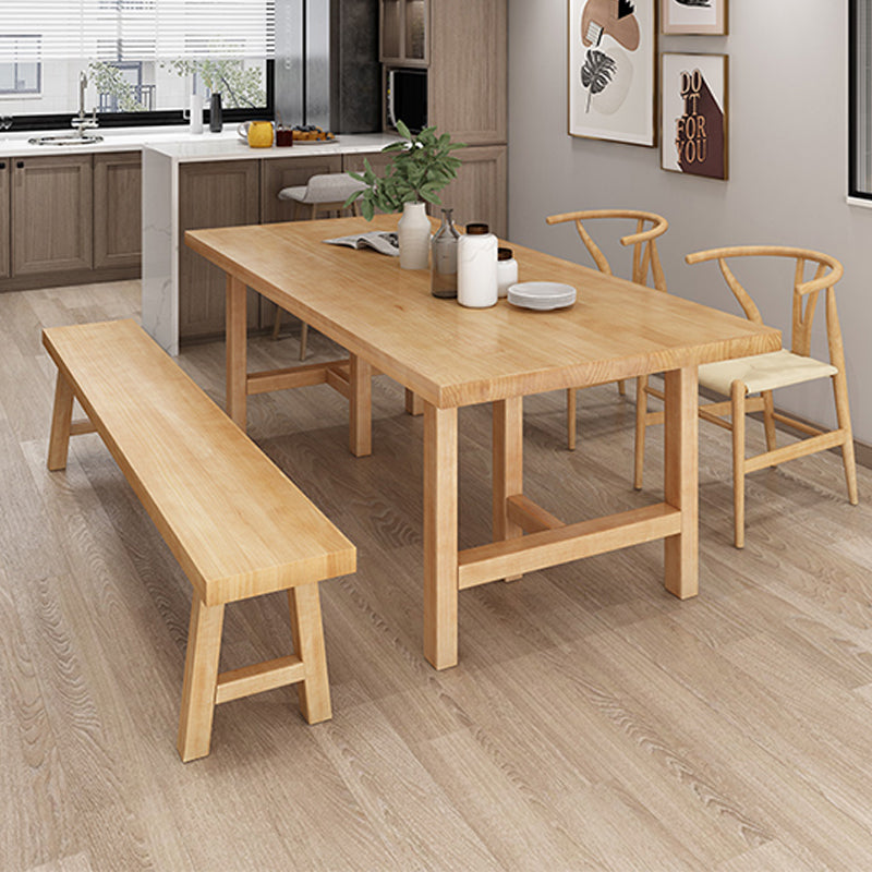 Glam Dining Table Wooden Rectangle Table with Wooden Legs for Home Use Clearhalo 'Dining Tables & Seating' 'Dining Tables' 'dining_table' 'furn' 'furn_dining_table' 'Furniture' 'Kitchen & Dining Furniture' 6347414