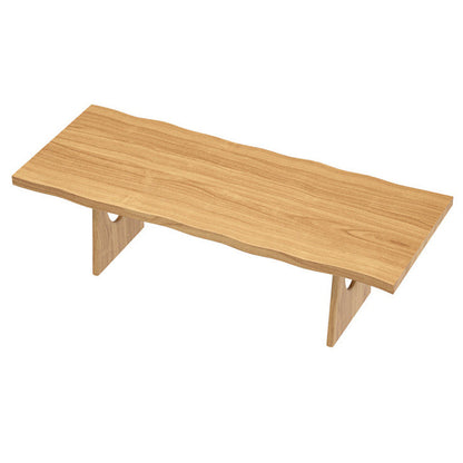 Glam Style Dining Wooden Table Rectangle Table with Wooden Legs for Home Use