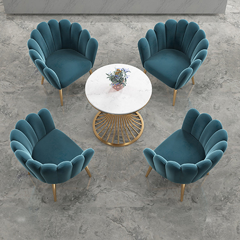 Glam Stone Dining Room Table Pedestal Base Casual Dining Table