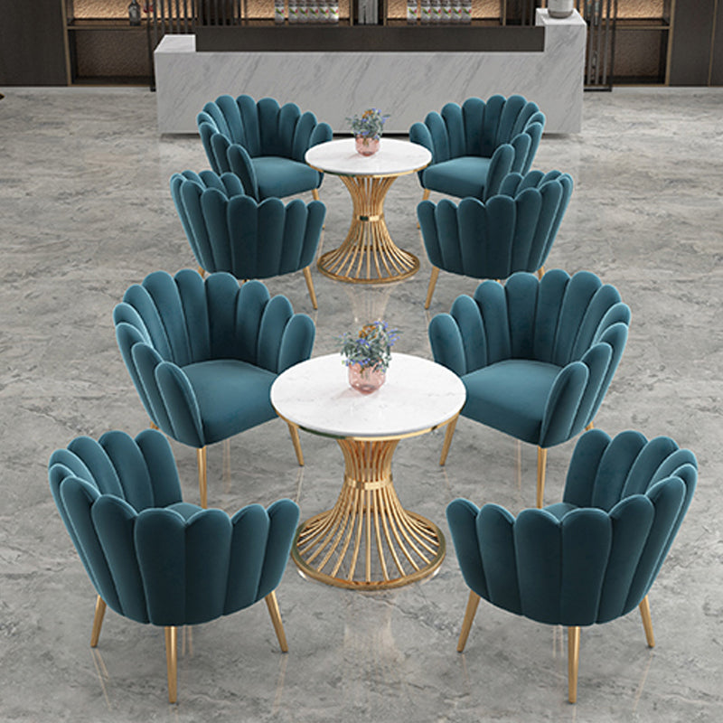 Glam Stone Dining Room Table Pedestal Base Casual Dining Table