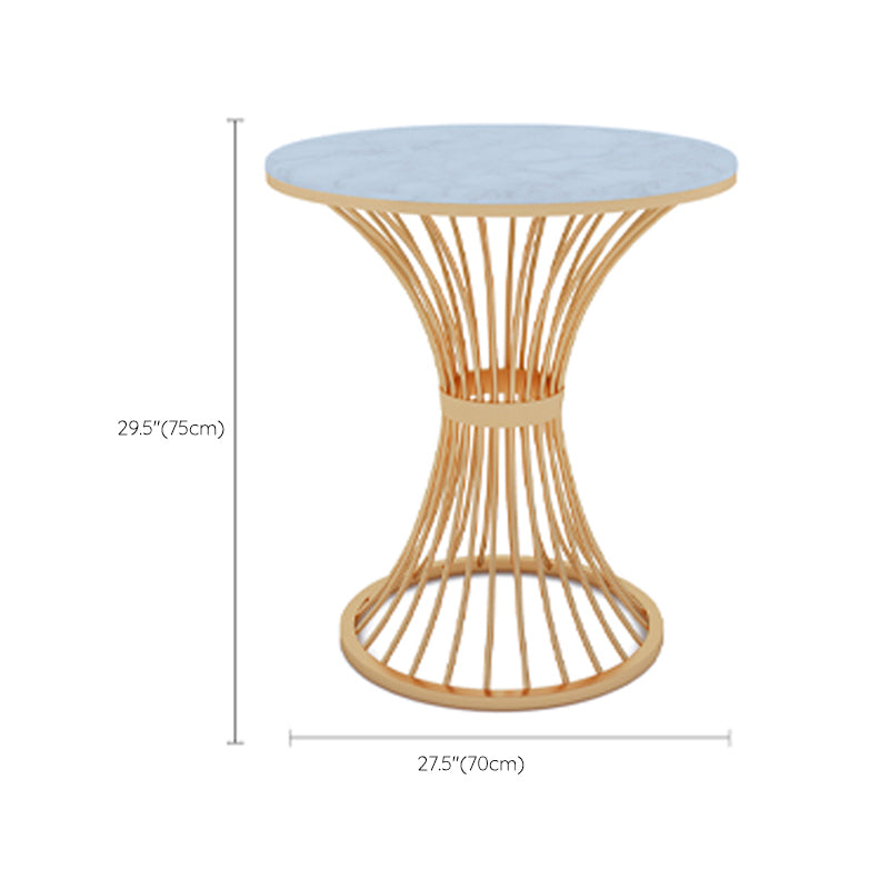 Glam Stone Dining Room Table Pedestal Base Casual Dining Table