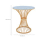 Glam Stone Dining Room Table Pedestal Base Casual Dining Table