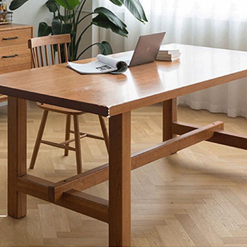 Rechteckiger Esstisch mit Böcken, moderner Holztisch für das Esszimmer
