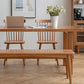 Rechteckiger Esstisch mit Böcken, moderner Holztisch für das Esszimmer