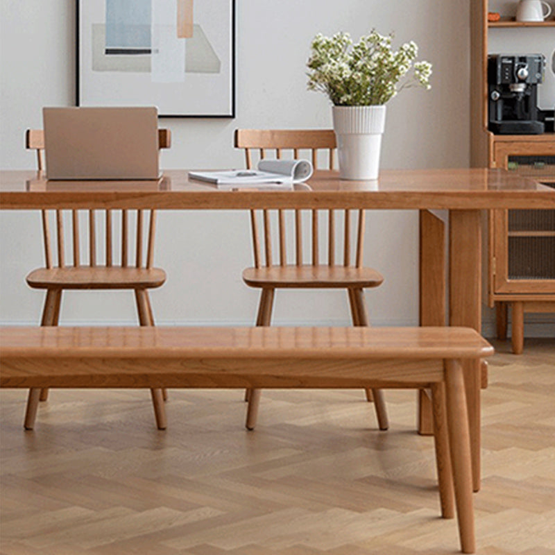 Rechteckiger Esstisch mit Böcken, moderner Holztisch für das Esszimmer