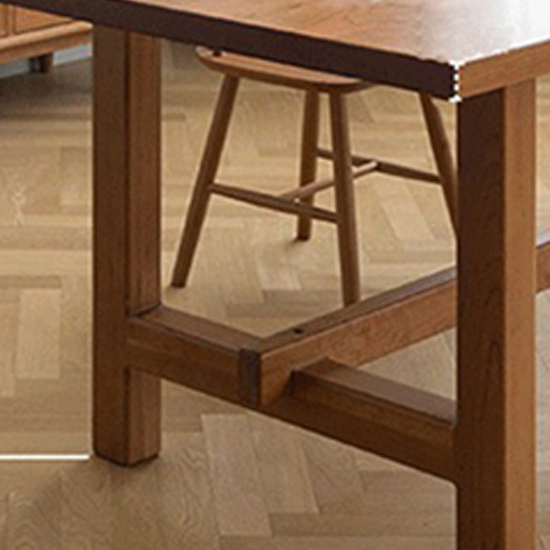 Rechteckiger Esstisch mit Böcken, moderner Holztisch für das Esszimmer