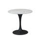 Round Pedestal Base Dining Table Modern Stone Table for Milk Tea Shop 31.5"L x 31.5"W x 29.5"H Without Chairs Clearhalo 'Dining Tables & Seating' 'Dining Tables' 'dining_table' 'furn' 'furn_dining_table' 'Furniture' 'Kitchen & Dining Furniture' 6347475