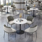 Round Pedestal Base Dining Table Modern Stone Table for Milk Tea Shop Clearhalo 'Dining Tables & Seating' 'Dining Tables' 'dining_table' 'furn' 'furn_dining_table' 'Furniture' 'Kitchen & Dining Furniture' 6347484