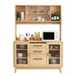 Modern Style Buffet Sideboard Solid Wood Sideboard with Cabinets 47"L x 16"W x 66"H Natural Clearhalo 'buffet_sideboard' 'Buffets & Sideboards' 'furn' 'furn_buffet_sideboard' 'Furniture' 'Kitchen & Dining Furniture' 6347489