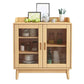 Modern Style Buffet Sideboard Solid Wood Sideboard with Cabinets 31"L x 16"W x 31"H Natural Clearhalo 'buffet_sideboard' 'Buffets & Sideboards' 'furn' 'furn_buffet_sideboard' 'Furniture' 'Kitchen & Dining Furniture' 6347492