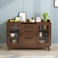 Modern Style Buffet Sideboard Solid Wood Sideboard with Cabinets Clearhalo 'buffet_sideboard' 'Buffets & Sideboards' 'furn' 'furn_buffet_sideboard' 'Furniture' 'Kitchen & Dining Furniture' 6347493