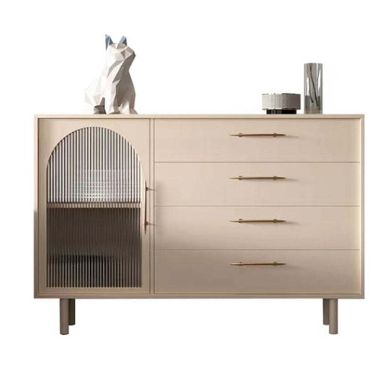 Buffet de buffet glamour 4 tiroirs et armoires de porte portes en verre buffet buffet buffet