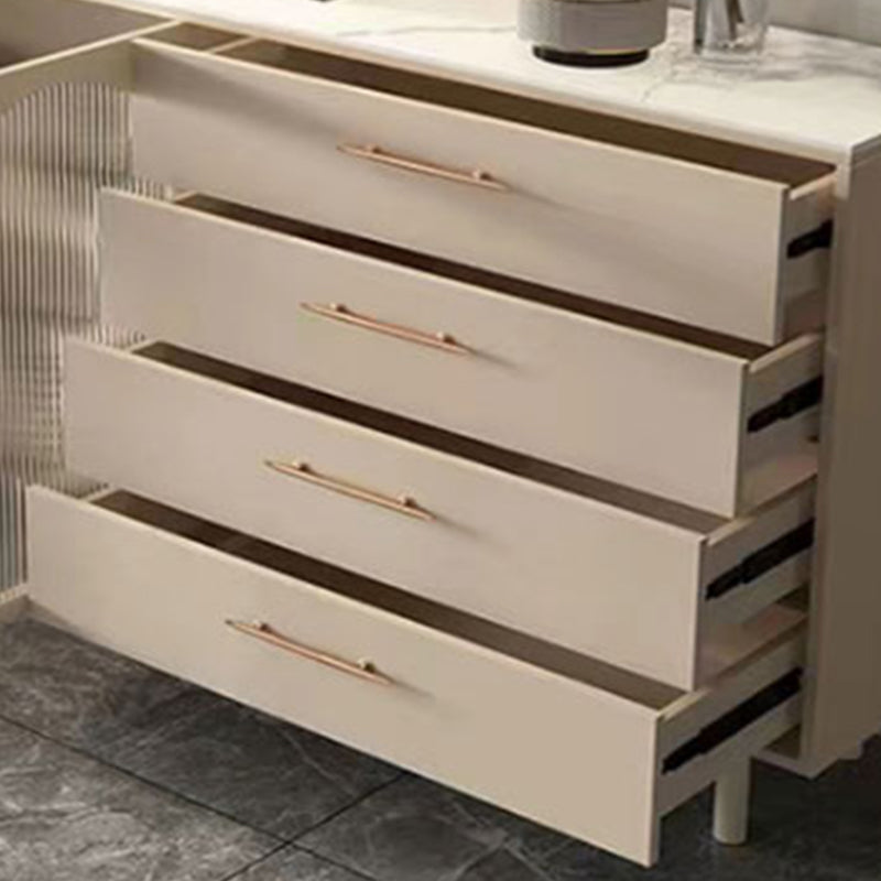 Buffet de buffet glamour 4 tiroirs et armoires de porte portes en verre buffet buffet buffet