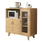 Sideboard a buffet moderno in legno massiccio 38,9 "H con cassetto e armadi