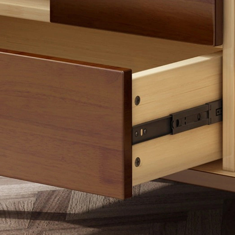 Sideboard a buffet moderno in legno massiccio 38,9 "H con cassetto e armadi