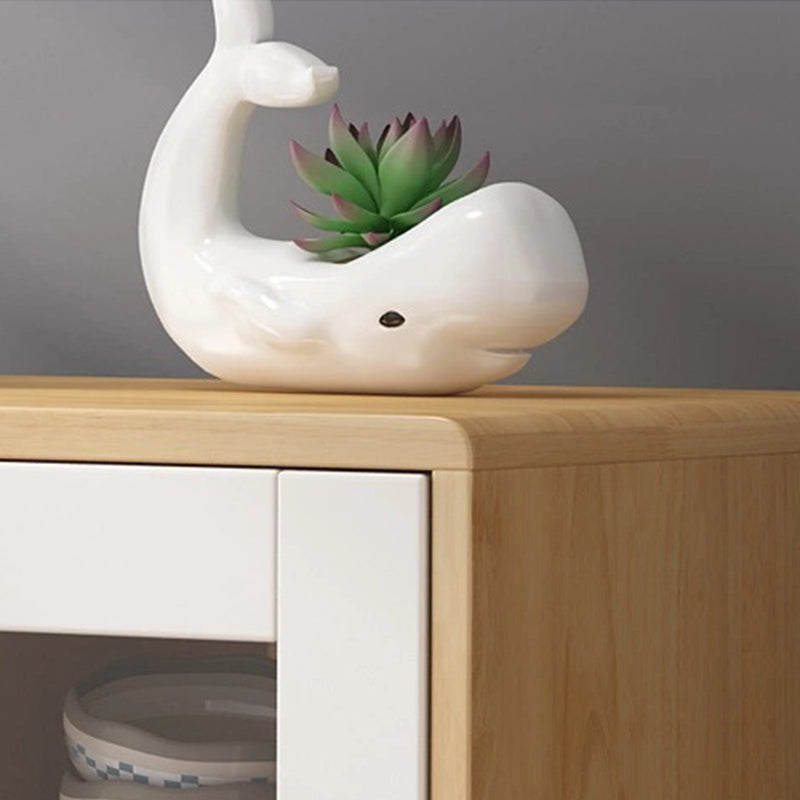 Sideboard a buffet moderno in legno massiccio 38,9 "H con cassetto e armadi