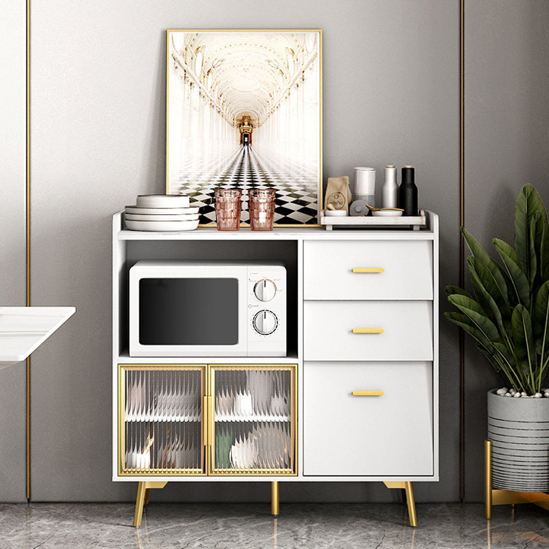 Modern Buffet Sideboard Stone Sideboard with Cabinets and Cabinets 39"L x 16"W x 38"H White Clearhalo 'buffet_sideboard' 'Buffets & Sideboards' 'furn' 'furn_buffet_sideboard' 'Furniture' 'Kitchen & Dining Furniture' 6347556