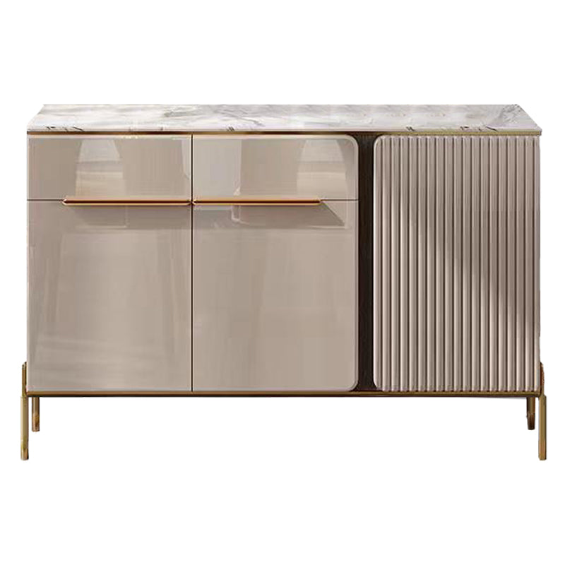 Contemporary Buffet Sideboard Stone Sideboard with Cabinets and Drawers Clearhalo 'buffet_sideboard' 'Buffets & Sideboards' 'furn' 'furn_buffet_sideboard' 'Furniture' 'Kitchen & Dining Furniture' 6347590