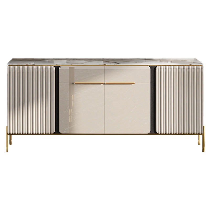 Contemporary Buffet Sideboard Stone Sideboard with Cabinets and Drawers Clearhalo 'buffet_sideboard' 'Buffets & Sideboards' 'furn' 'furn_buffet_sideboard' 'Furniture' 'Kitchen & Dining Furniture' 6347595