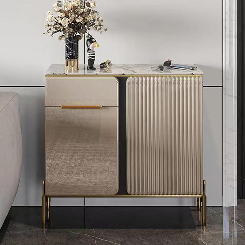 Contemporary Buffet Sideboard Stone Sideboard with Cabinets and Drawers Clearhalo 'buffet_sideboard' 'Buffets & Sideboards' 'furn' 'furn_buffet_sideboard' 'Furniture' 'Kitchen & Dining Furniture' 6347600