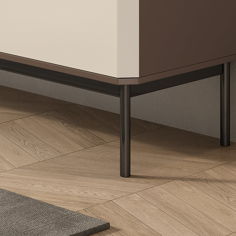 Contemporary Buffet Sideboard Stone Sideboard Table with Cabinets and Cabinets Clearhalo 'buffet_sideboard' 'Buffets & Sideboards' 'furn' 'furn_buffet_sideboard' 'Furniture' 'Kitchen & Dining Furniture' 6347623