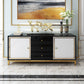 Glam Sideboard Buffet 3 cassetti e 2 mobili porte Sideboard specchio