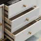 Glam Sideboard Buffet 3 cassetti e 2 mobili porte Sideboard specchio