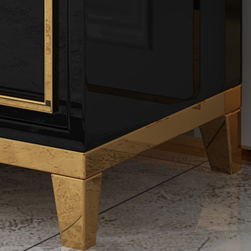 Glam Sideboard Buffet 3 cassetti e 2 mobili porte Sideboard specchio